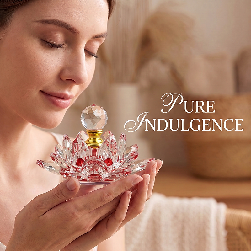 1pcs Crystal Perfume Essential Oil Bottle 12ml 5colors LIANHUA-20 1pcs عطر الكريستال زجاجة من الزيوت العطرية 12 مل لون اللوتس - 20