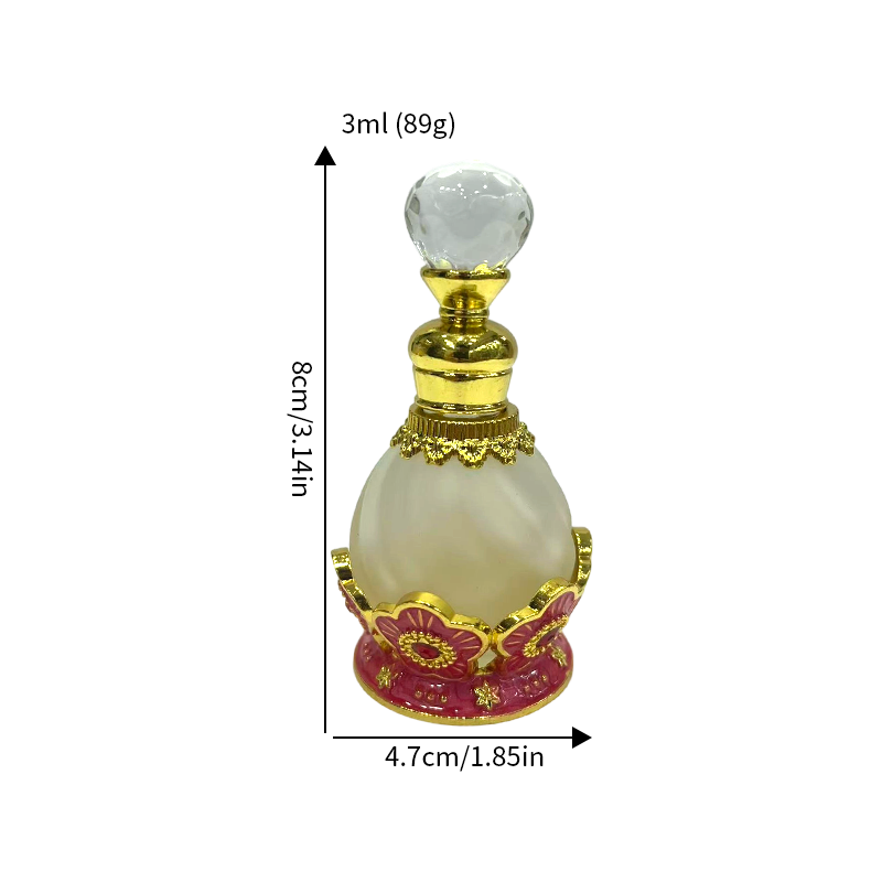 4pcs Crystal Perfume Essential Oil Bottle 15ml D9339 4pcs كريستال عطر زجاجة الزيوت الأساسية 15 مل D9339