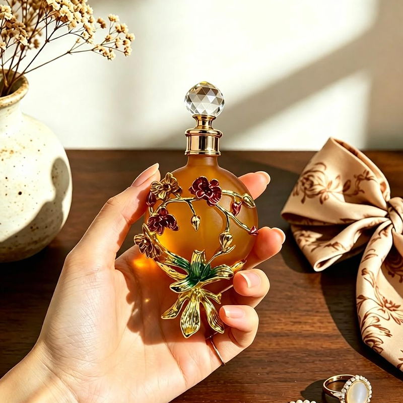 4pcs Crystal Perfume Essential Oil Bottle 30ml D9318 4pcs كريستال عطر زجاجة الزيوت الأساسية 30 مل D9318