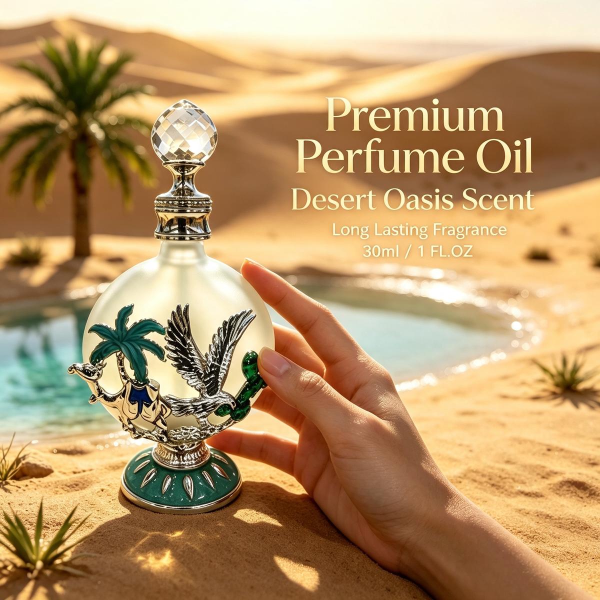 4pcs Crystal Perfume Essential Oil Bottle 30ml D9360 4pcs كريستال عطر زجاجة الزيوت الأساسية 30 مل D9360