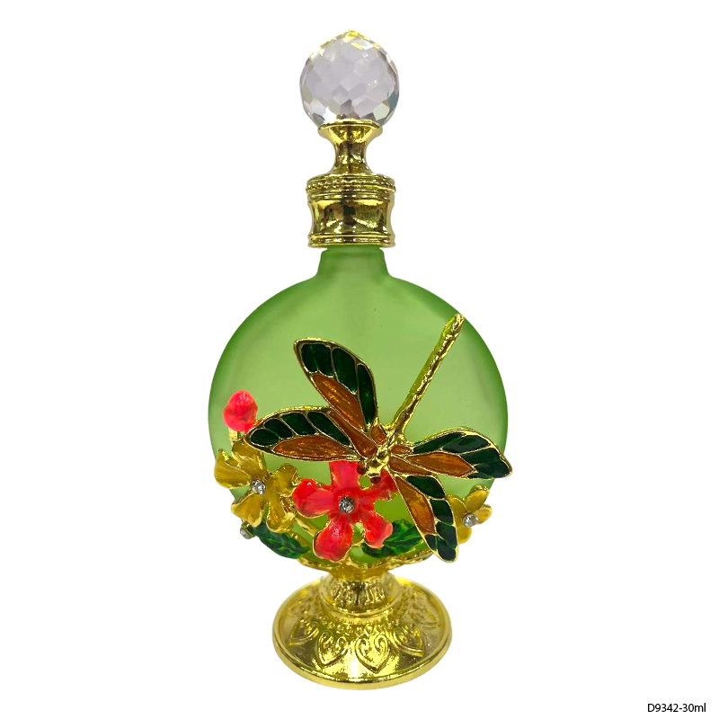 1pcs Crystal Perfume Essential Oil Bottle 30ml 4colors D9342 1pcs كريستال عطر زجاجة الزيوت الأساسية 30ml لون D9342