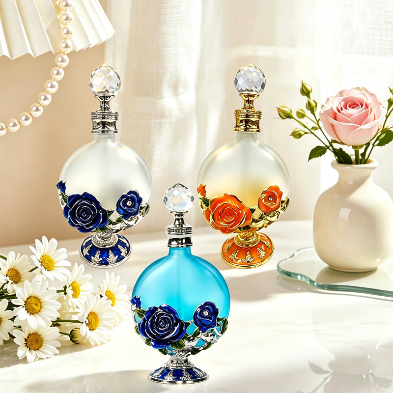4pcs Crystal Perfume Essential Oil Bottle 30ml D9328 4pcs كريستال عطر زجاجة الزيوت الأساسية 30 مل D9328