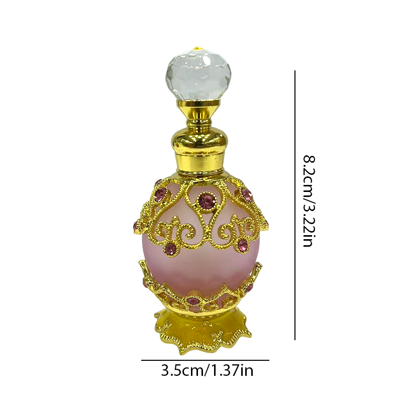 1pcs Crystal Perfume Essential Oil Bottle 15ml 4colors D9252 1pcs زجاجة الزيوت العطر الكريستال 15 مل اللون D9252