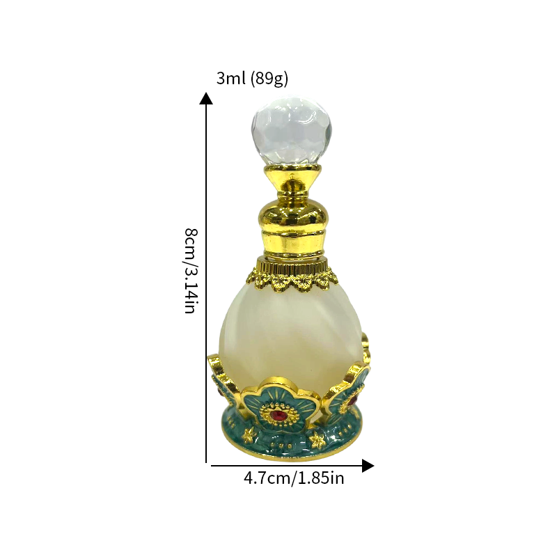 4pcs Crystal Perfume Essential Oil Bottle 15ml D9339 4pcs كريستال عطر زجاجة الزيوت الأساسية 15 مل D9339