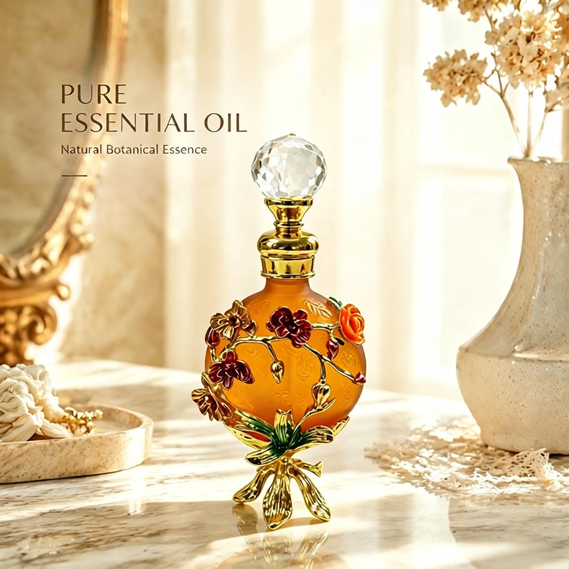 4pcs Crystal Perfume Essential Oil Bottle 30ml D9318 4pcs كريستال عطر زجاجة الزيوت الأساسية 30 مل D9318