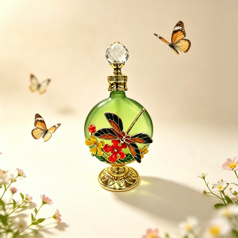 4pcs Crystal Perfume Essential Oil Bottle 30ml D9342 4pcs كريستال عطر زجاجة الزيوت الأساسية 30 مل D9342