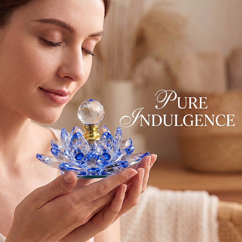 1pcs Crystal Perfume Essential Oil Bottle 12ml 5colors LIANHUA-20 1pcs عطر الكريستال زجاجة من الزيوت العطرية 12 مل لون اللوتس - 20