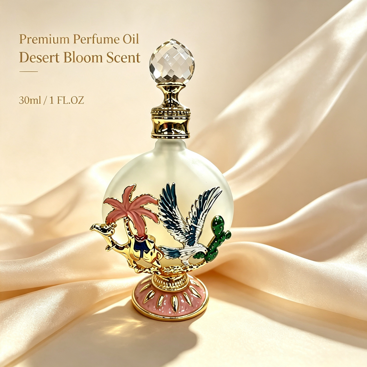 4pcs Crystal Perfume Essential Oil Bottle 30ml D9360 4pcs كريستال عطر زجاجة الزيوت الأساسية 30 مل D9360