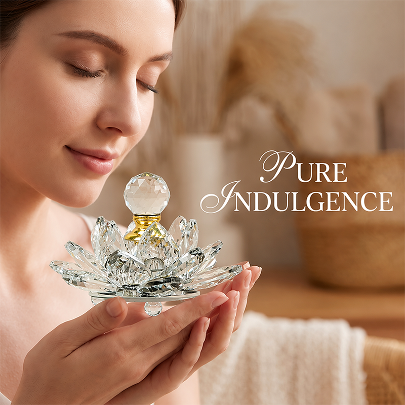 1pcs Crystal Perfume Essential Oil Bottle 12ml 5colors LIANHUA-20 1pcs عطر الكريستال زجاجة من الزيوت العطرية 12 مل لون اللوتس - 20