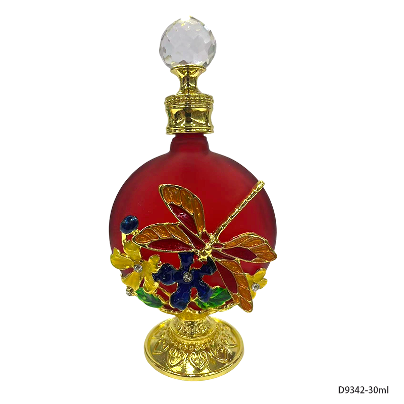 1pcs Crystal Perfume Essential Oil Bottle 30ml 4colors D9342 1pcs كريستال عطر زجاجة الزيوت الأساسية 30ml لون D9342