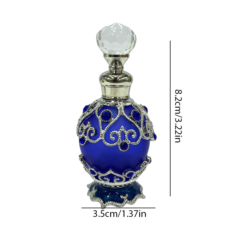 1pcs Crystal Perfume Essential Oil Bottle 15ml 4colors D9252 1pcs زجاجة الزيوت العطر الكريستال 15 مل اللون D9252
