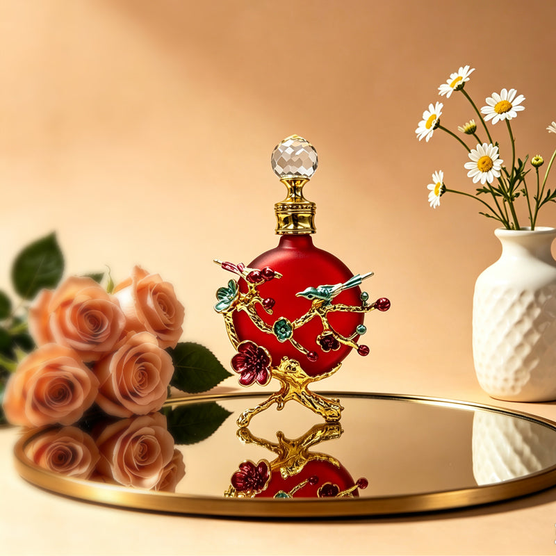 4pcs Crystal Perfume Essential Oil Bottle 30ml D9314 4pcs كريستال عطر زجاجة الزيوت الأساسية 30 مل D9314