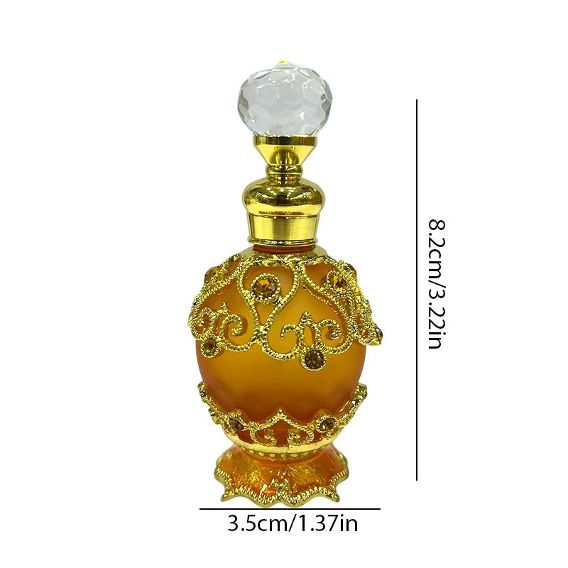 1pcs Crystal Perfume Essential Oil Bottle 15ml 4colors D9252 1pcs زجاجة الزيوت العطر الكريستال 15 مل اللون D9252