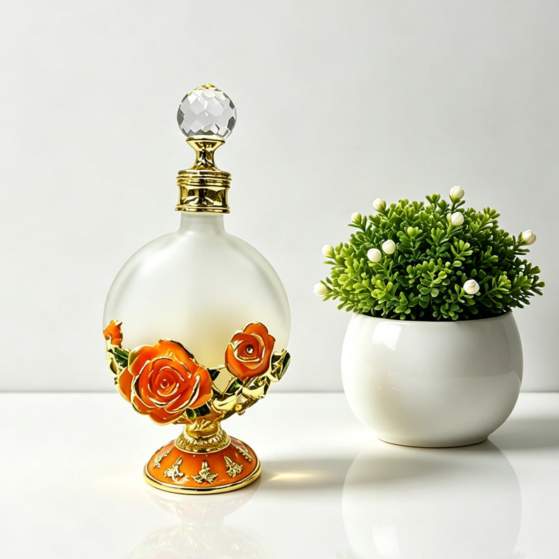 4pcs Crystal Perfume Essential Oil Bottle 30ml D9328 4pcs كريستال عطر زجاجة الزيوت الأساسية 30 مل D9328