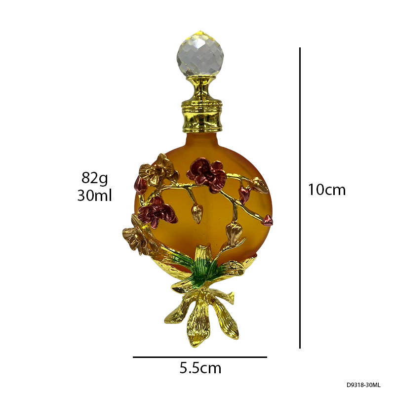 4pcs Crystal Perfume Essential Oil Bottle 30ml D9318 4pcs كريستال عطر زجاجة الزيوت الأساسية 30 مل D9318