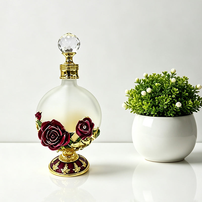 4pcs Crystal Perfume Essential Oil Bottle 30ml D9328 4pcs كريستال عطر زجاجة الزيوت الأساسية 30 مل D9328