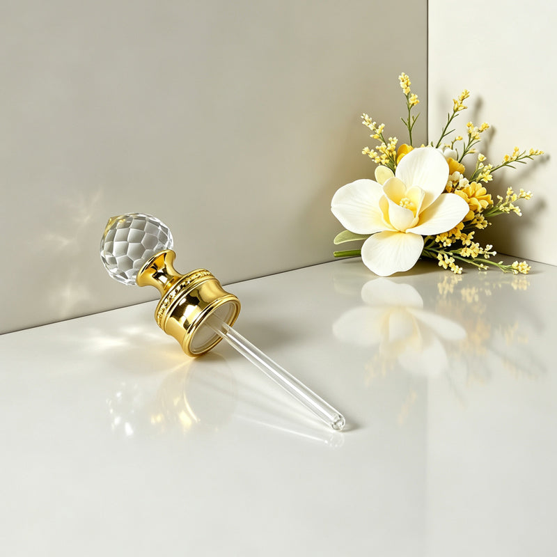 4pcs Crystal Perfume Essential Oil Bottle 30ml D9314 4pcs كريستال عطر زجاجة الزيوت الأساسية 30 مل D9314