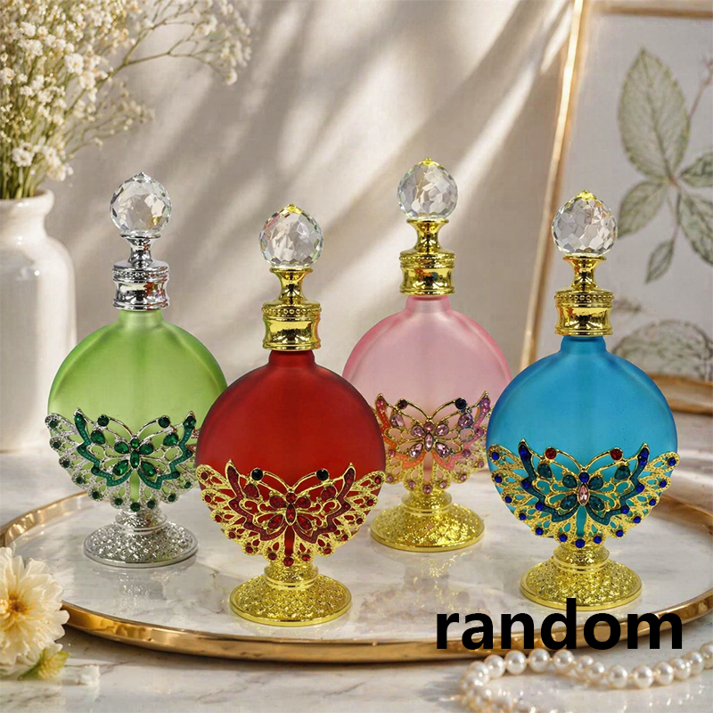 4pcs Crystal Perfume Essential Oil Bottle 30ml D9362 4pcs كريستال عطر زجاجة الزيوت الأساسية 30 مل D9362