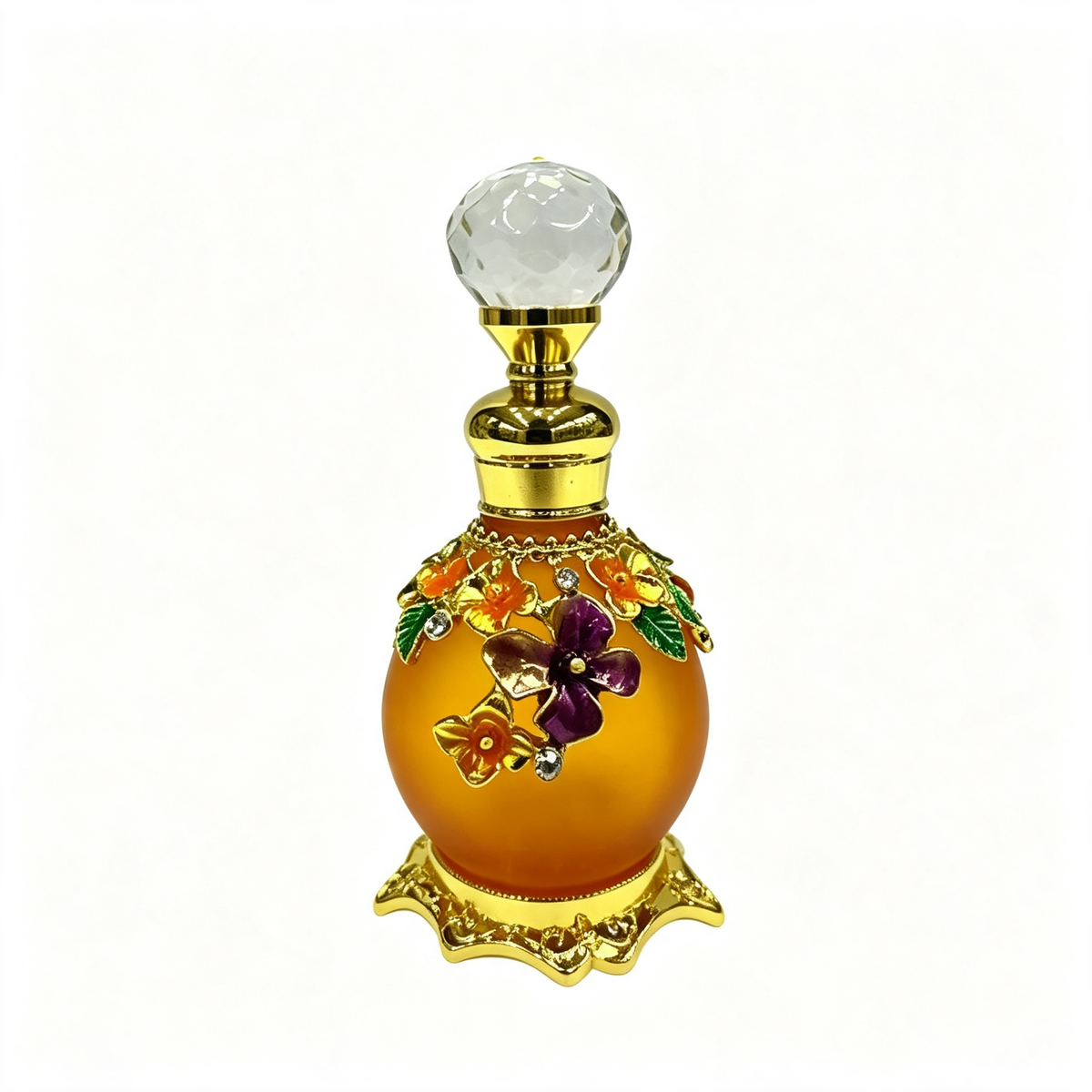 4pcs Crystal Perfume Essential Oil Bottle 15ml D9357 4pcs كريستال عطر زجاجة الزيوت الأساسية 15 مل D9357