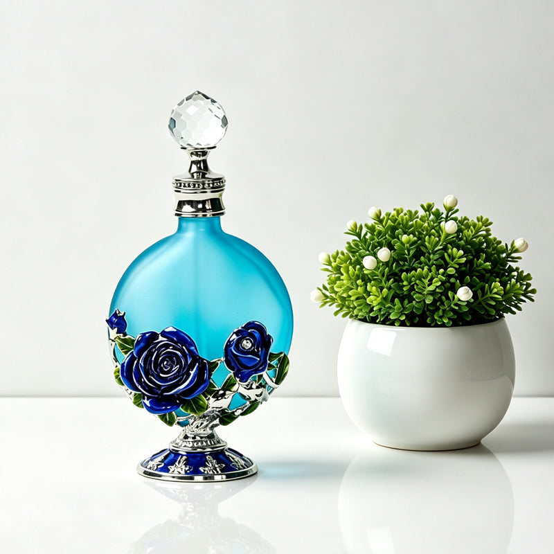 4pcs Crystal Perfume Essential Oil Bottle 30ml D9328 4pcs كريستال عطر زجاجة الزيوت الأساسية 30 مل D9328