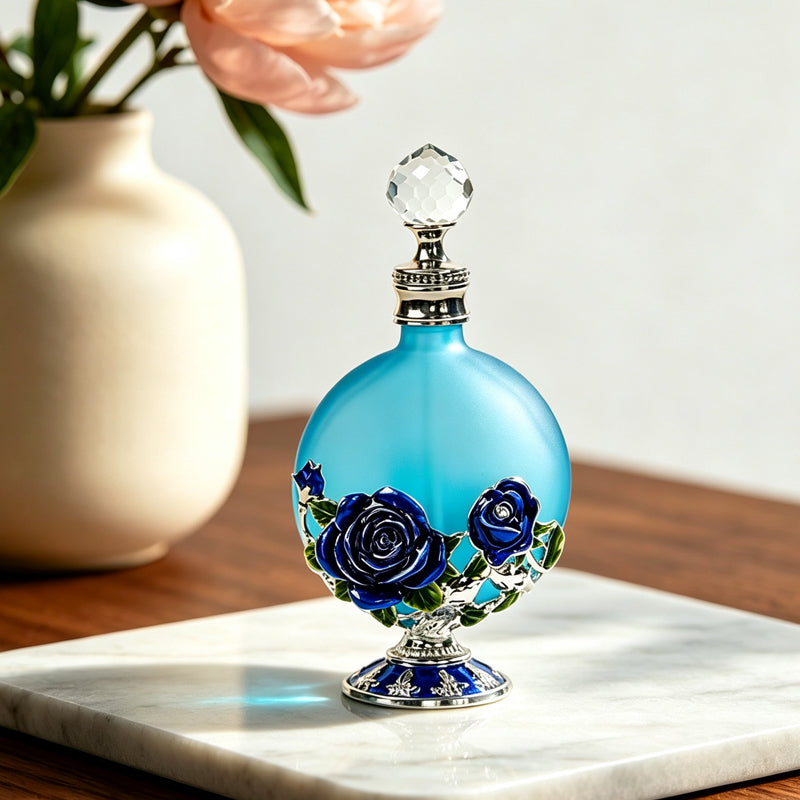 4pcs Crystal Perfume Essential Oil Bottle 30ml D9328 4pcs كريستال عطر زجاجة الزيوت الأساسية 30 مل D9328