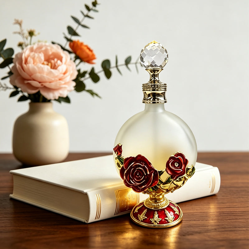 4pcs Crystal Perfume Essential Oil Bottle 30ml D9328 4pcs كريستال عطر زجاجة الزيوت الأساسية 30 مل D9328
