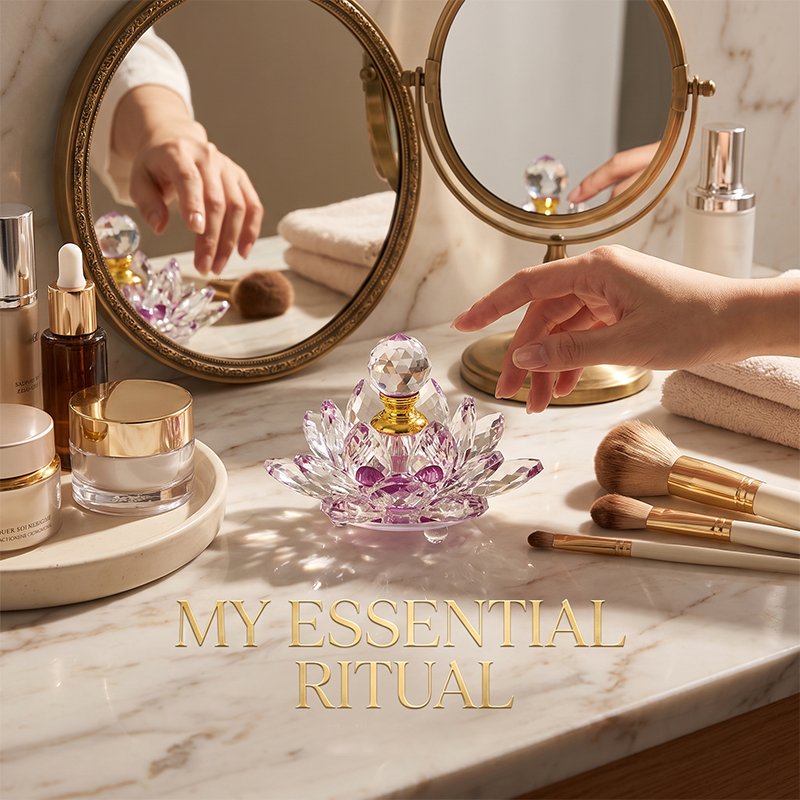 1pcs Crystal Perfume Essential Oil Bottle 12ml 5colors LIANHUA-20 1pcs عطر الكريستال زجاجة من الزيوت العطرية 12 مل لون اللوتس - 20