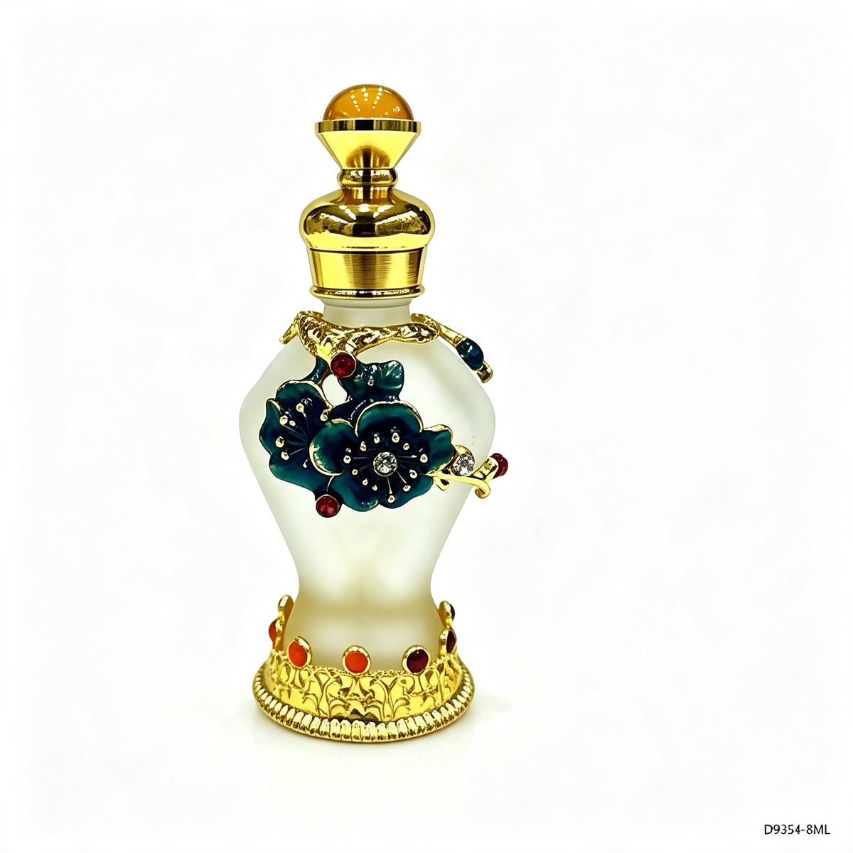 4pcs Crystal Perfume Essential Oil Bottle 8ml D9354 4pcs كريستال عطر زجاجة الزيوت الأساسية 8 مل D9354