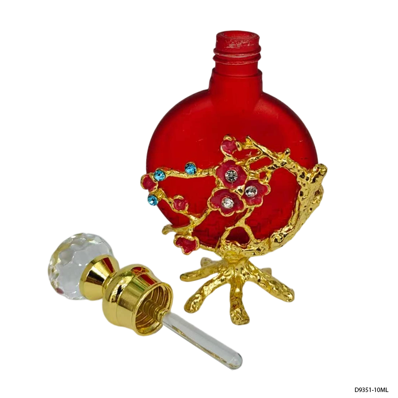 4pcs Crystal Perfume Essential Oil Bottle 10ml D9351 4pcs كريستال عطر زجاجة الزيوت العطرية 10 مل D9351