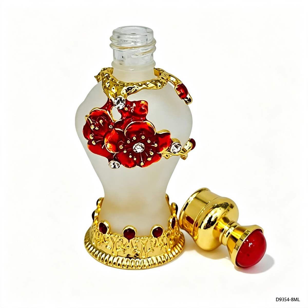 4pcs Crystal Perfume Essential Oil Bottle 8ml D9354 4pcs كريستال عطر زجاجة الزيوت الأساسية 8 مل D9354
