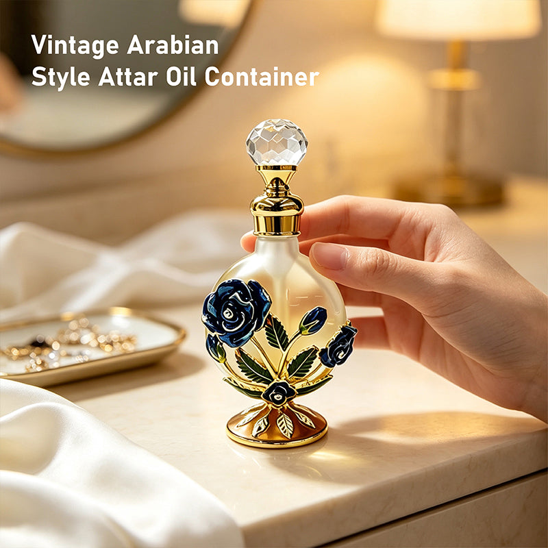 4pcs Crystal Perfume Essential Oil Bottle 10ml D9326 4pcs كريستال عطر زجاجة الزيوت العطرية 10 مل D9326