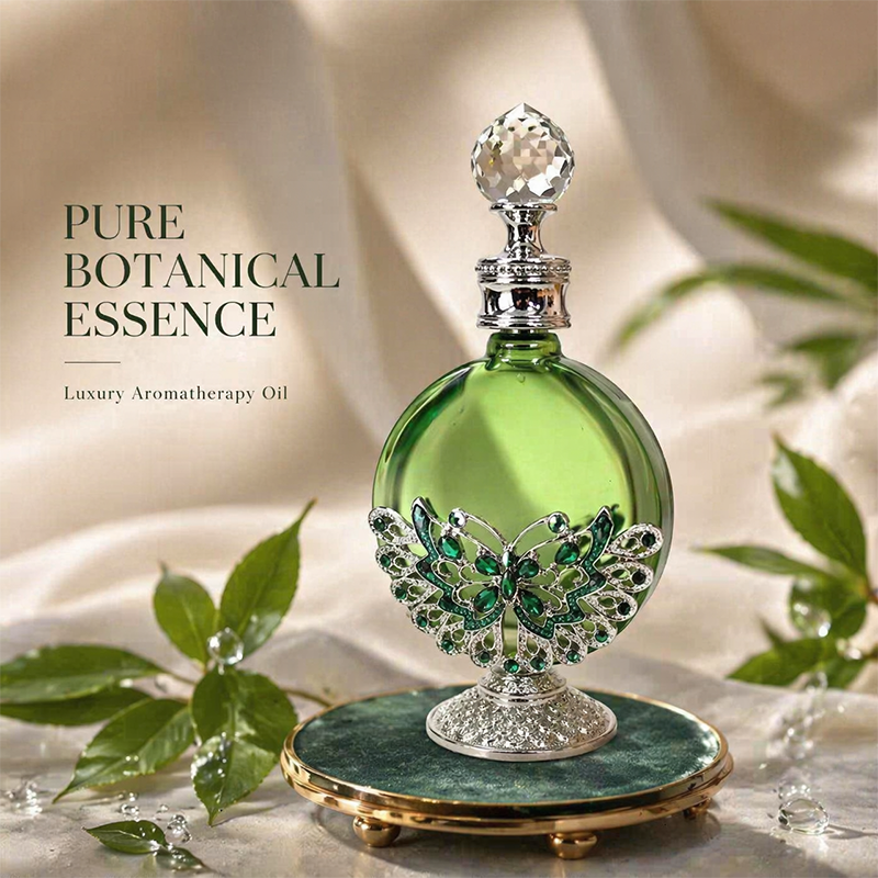4pcs Crystal Perfume Essential Oil Bottle 30ml D9362 4pcs كريستال عطر زجاجة الزيوت الأساسية 30 مل D9362