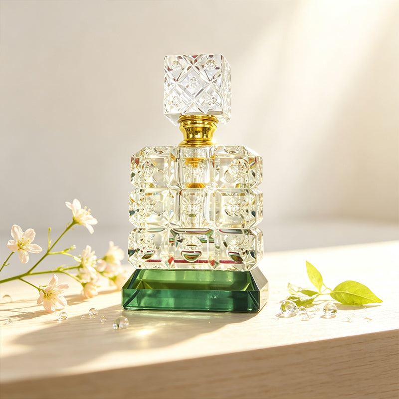 12ml empty crystal oil bottle, empty perfume oil bottle, refillable perfume oil bottle, 12ml oil bottle.