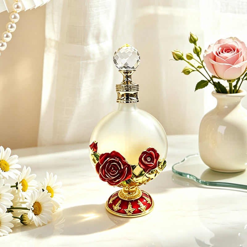 4pcs Crystal Perfume Essential Oil Bottle 30ml D9328 4pcs كريستال عطر زجاجة الزيوت الأساسية 30 مل D9328