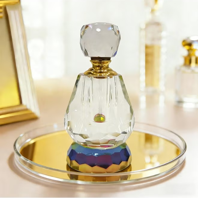 12ml empty crystal oil bottle, empty perfume oil bottle, refillable perfume oil bottle, 12ml oil bottle.