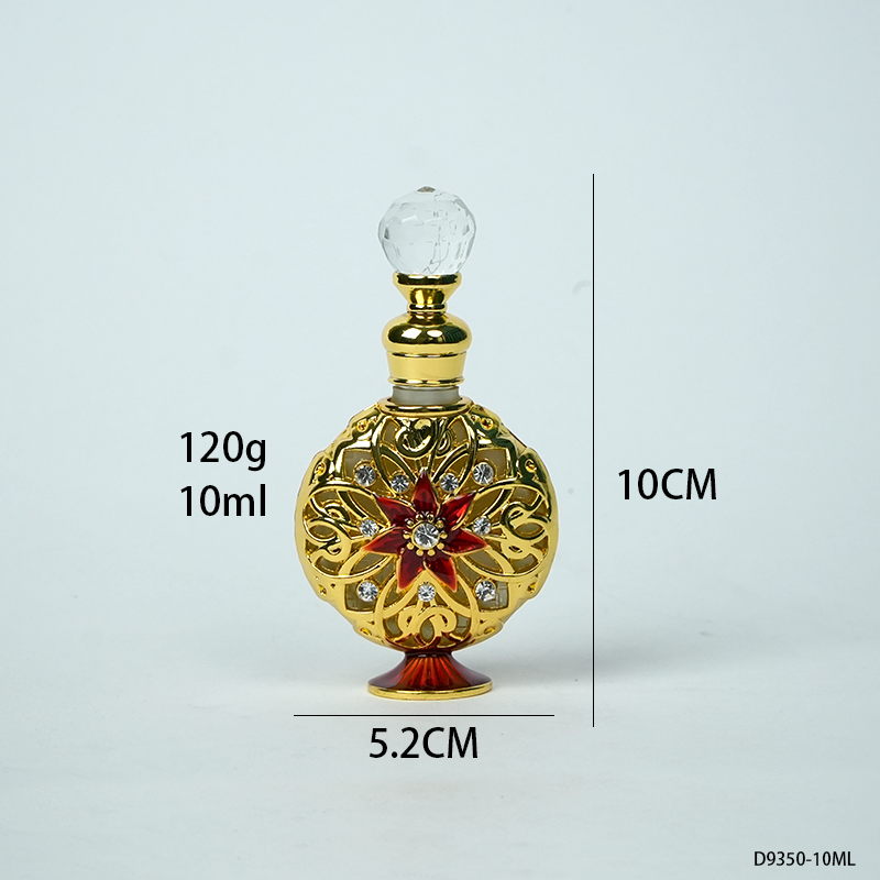 4pcs Crystal Perfume Essential Oil Bottle 10ml D9350 4pcs كريستال عطر زجاجة الزيوت العطرية 10 مل D9350