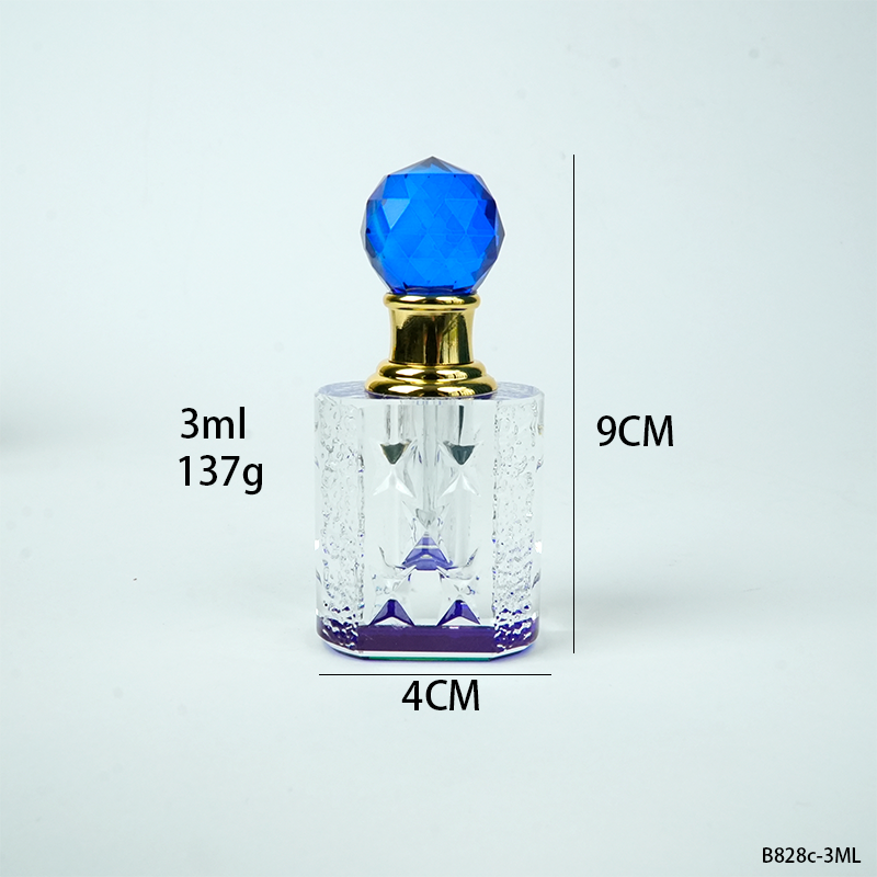 4pcs Crystal Perfume Essential Oil Bottle 3ml B828C 4pcs كريستال عطر زجاجة الزيوت الأساسية 3ml B828C