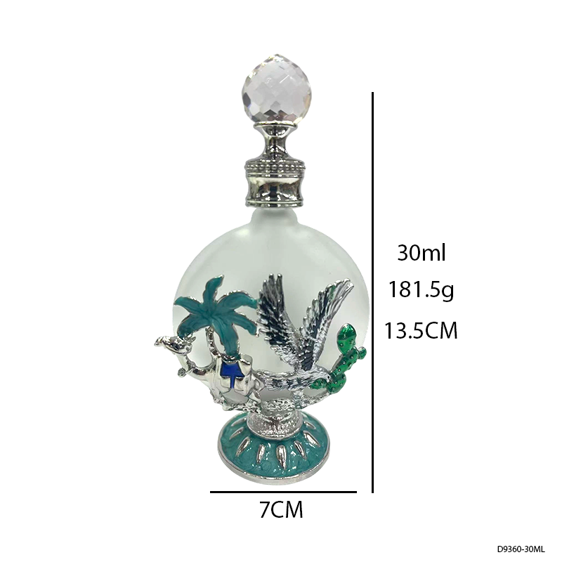 4pcs Crystal Perfume Essential Oil Bottle 30ml D9360 4pcs كريستال عطر زجاجة الزيوت الأساسية 30 مل D9360