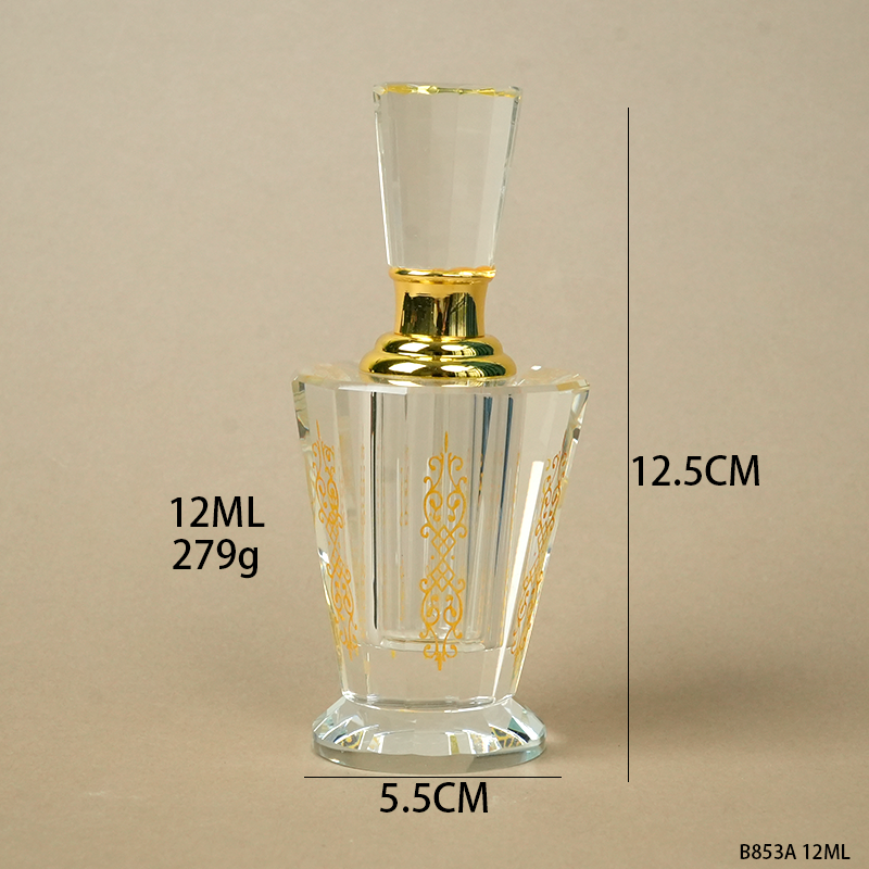 1pcs Crystal Perfume Essential Oil Bottle 12ml B853A 1pcs كريستال عطر زجاجة الزيوت الأساسية 12ml B853A