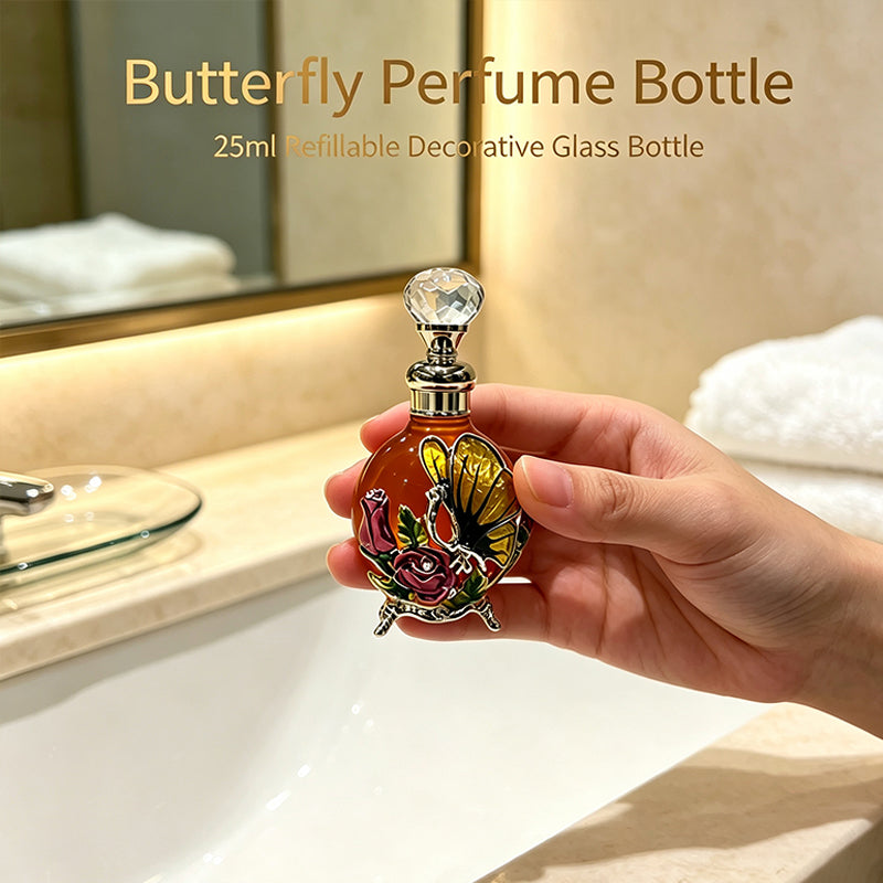 4pcs Crystal Perfume Essential Oil Bottle 25ml D9334 4pcs كريستال عطر زجاجة من الزيوت الأساسية 25 مل D9334