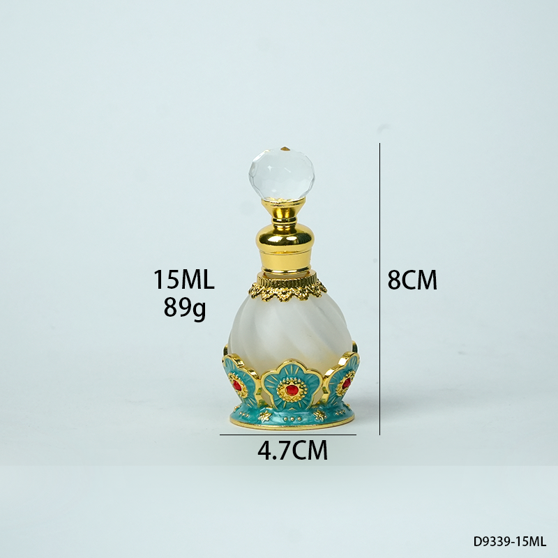 4pcs Crystal Perfume Essential Oil Bottle 15ml D9339 4pcs كريستال عطر زجاجة الزيوت الأساسية 15 مل D9339