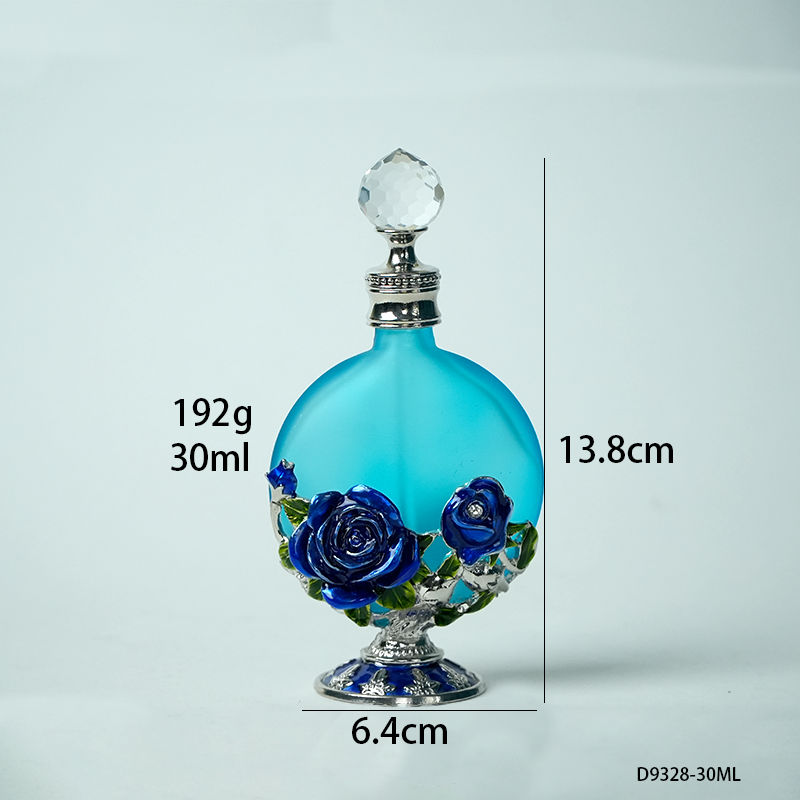 4pcs Crystal Perfume Essential Oil Bottle 30ml D9328 4pcs كريستال عطر زجاجة الزيوت الأساسية 30 مل D9328