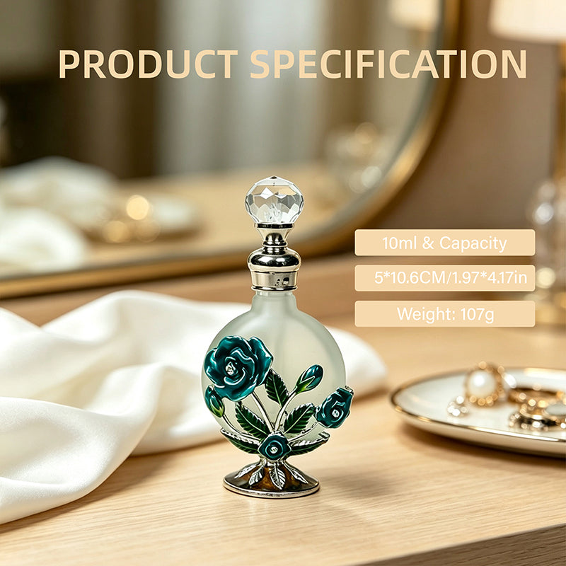 4pcs Crystal Perfume Essential Oil Bottle 10ml D9326 4pcs كريستال عطر زجاجة الزيوت العطرية 10 مل D9326
