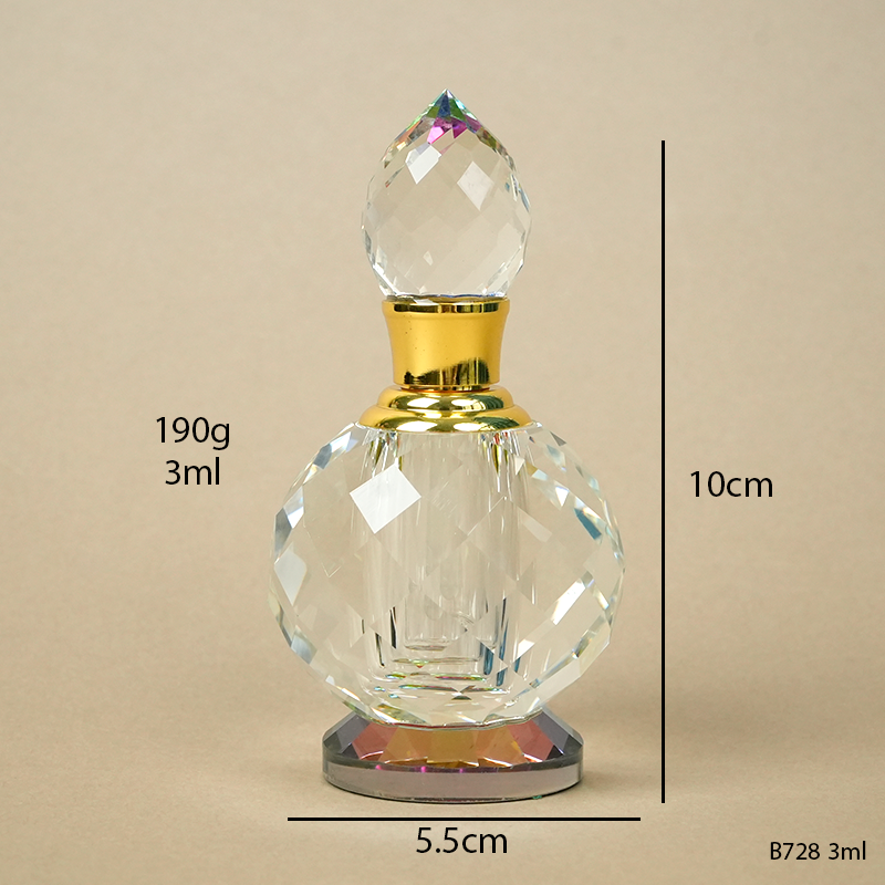 1pcs Crystal Perfume Essential Oil Bottle 3ml B728 1pcs كريستال عطر زجاجة الزيوت الأساسية 3ml B728