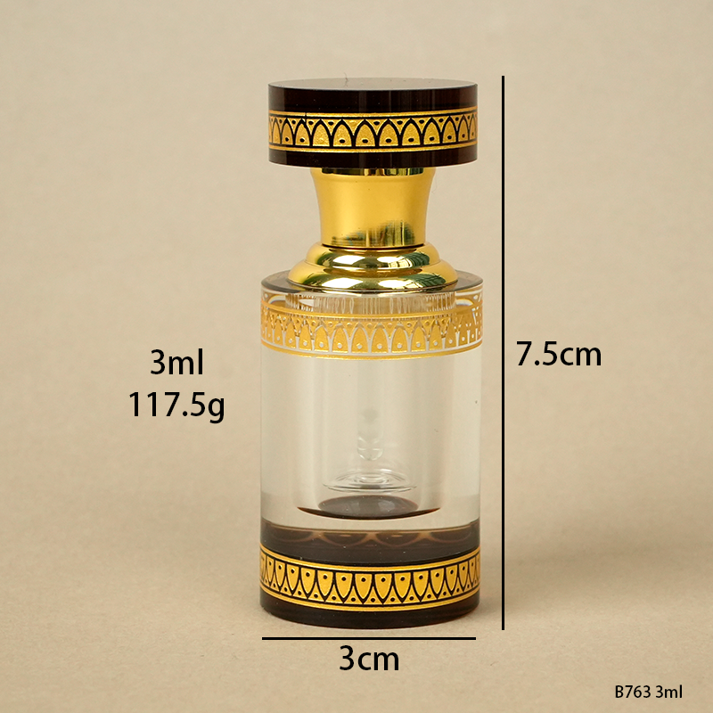 1pcs Crystal Perfume Essential Oil Bottle 3ml B763C 1pcs كريستال عطر زجاجة الزيوت الأساسية 3ml B763C