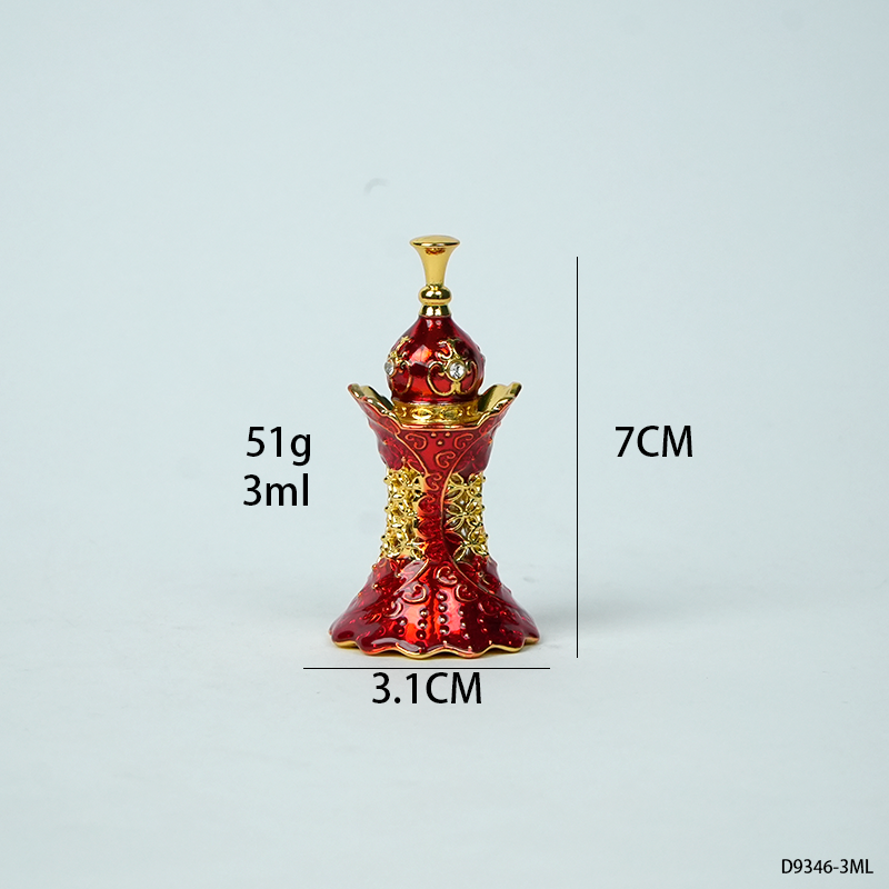 4pcs Crystal Perfume Essential Oil Bottle 3ml D9346 4pcs كريستال عطر زجاجة الزيوت الأساسية 3 مل D9346