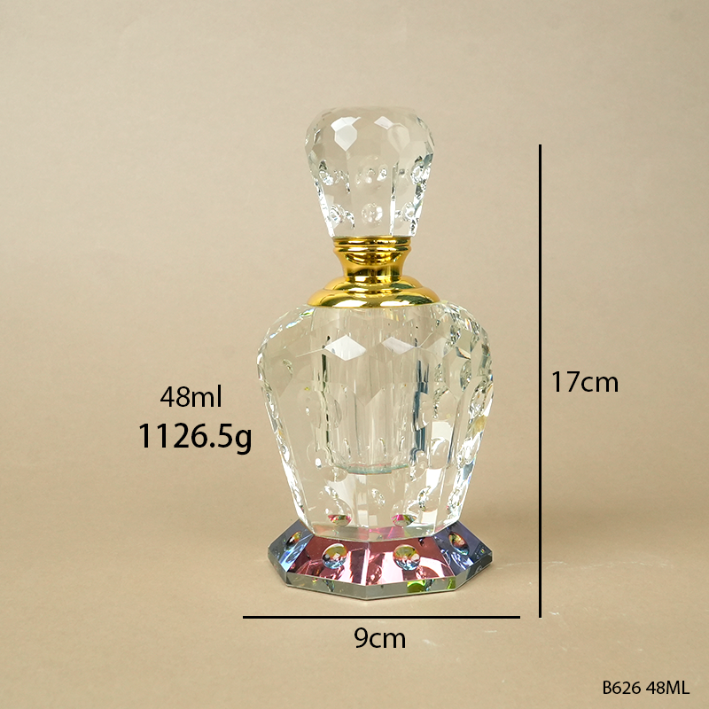 1pcs Crystal Perfume Essential Oil Bottle 48ml B626 1pcs كريستال عطر زجاجة الزيوت الأساسية 48 مل B626
