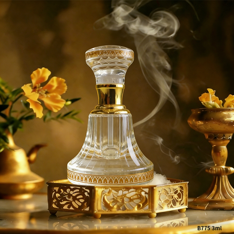 1pcs Crystal Perfume Essential Oil Bottle 12ml B775C زجاجة زيت كريستالية فارغة بسعة 3 مل، زجاجة عطور زيتية فارغة، زجاجة عطر زيت عطري قابلة لإعادة التعبئة، زجاجة زيت بسعة 3 مل.