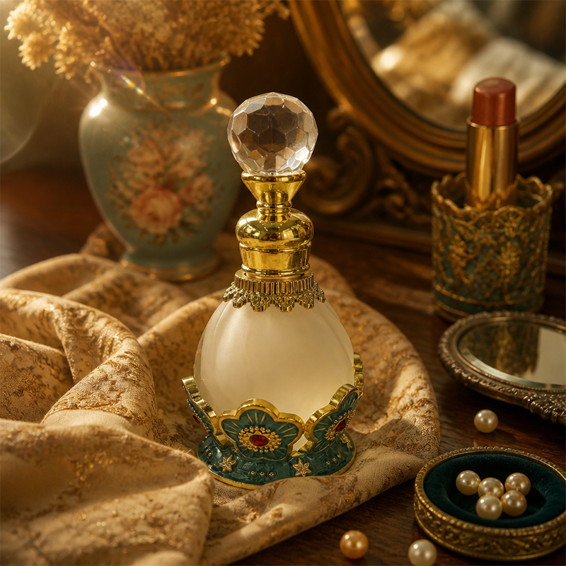 4pcs Crystal Perfume Essential Oil Bottle 15ml D9339 4pcs كريستال عطر زجاجة الزيوت الأساسية 15 مل D9339
