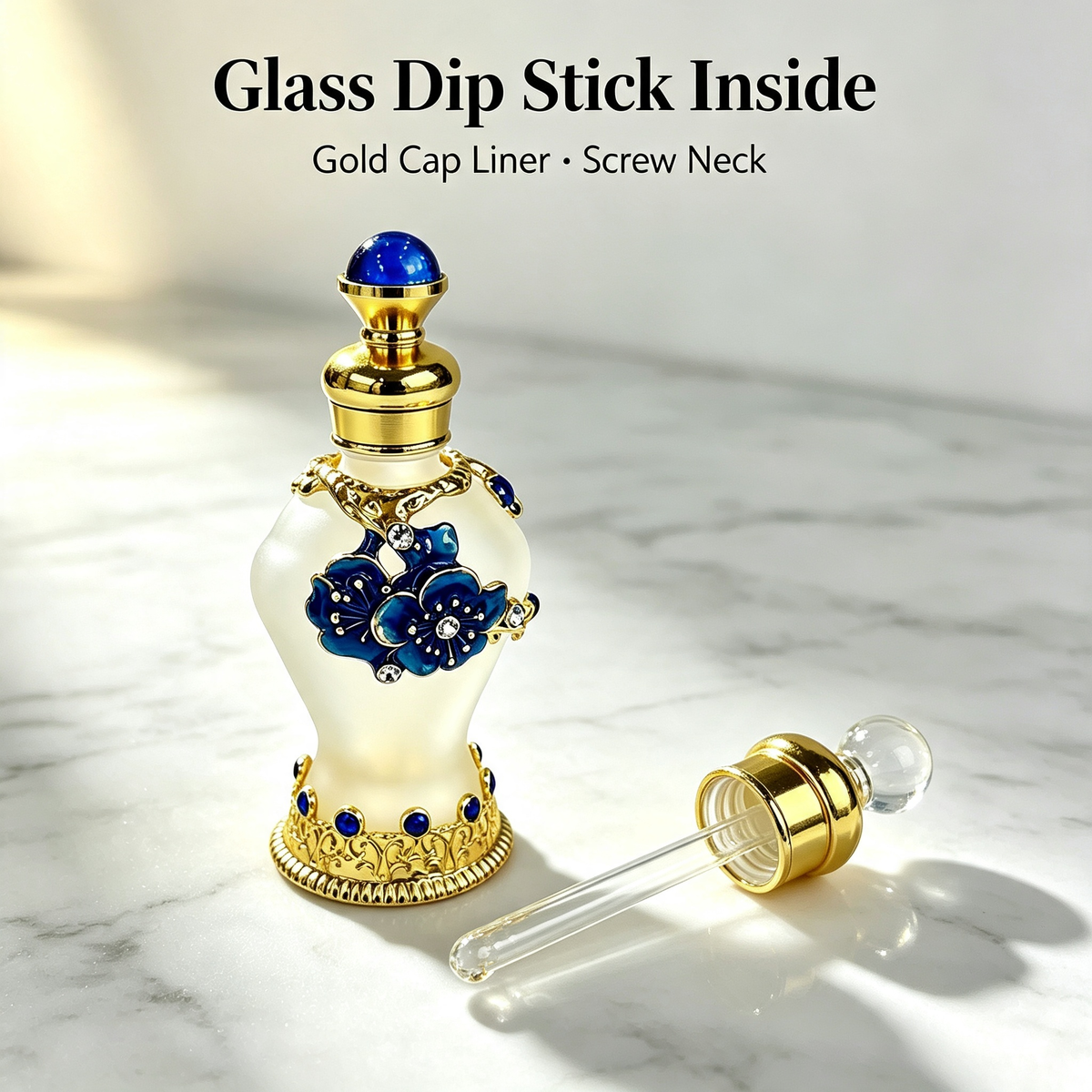 4pcs Crystal Perfume Essential Oil Bottle 8ml D9354 4pcs كريستال عطر زجاجة الزيوت الأساسية 8 مل D9354